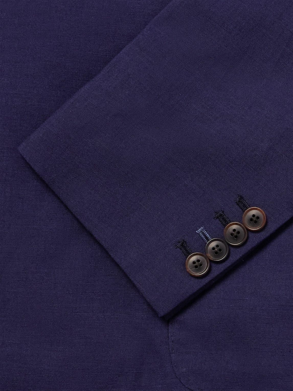 Paul Smith - Double-Breasted Wool and Linen-Blend Blazer - Blue
