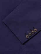 Paul Smith - Double-Breasted Wool and Linen-Blend Blazer - Blue