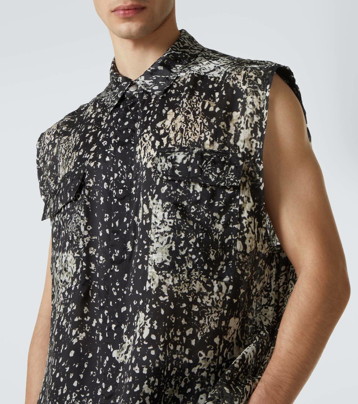 Rick Owens Men's Shirt Brad Con Stampa Black main image 1