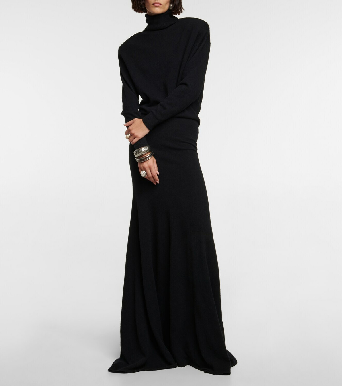 ワンピース SAINT LAURENT Black Jersey Long Dress Saint Laurent Black Jersey Long Dress – LOZURI®