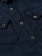 KAPITAL - Indigo-Dyed Textured-Cotton Western Shirt - Blue