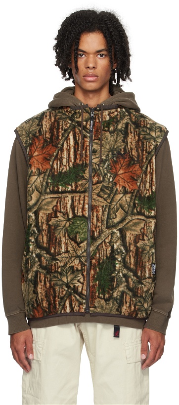 Photo: Gramicci Brown Camo Reversible Vest