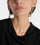 Jil Sander Crystal-embellished drop earrings