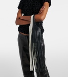 Khaite Livia Small fringed leather tote bag