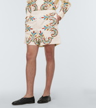 Bode - Carnival embroidered cotton shorts