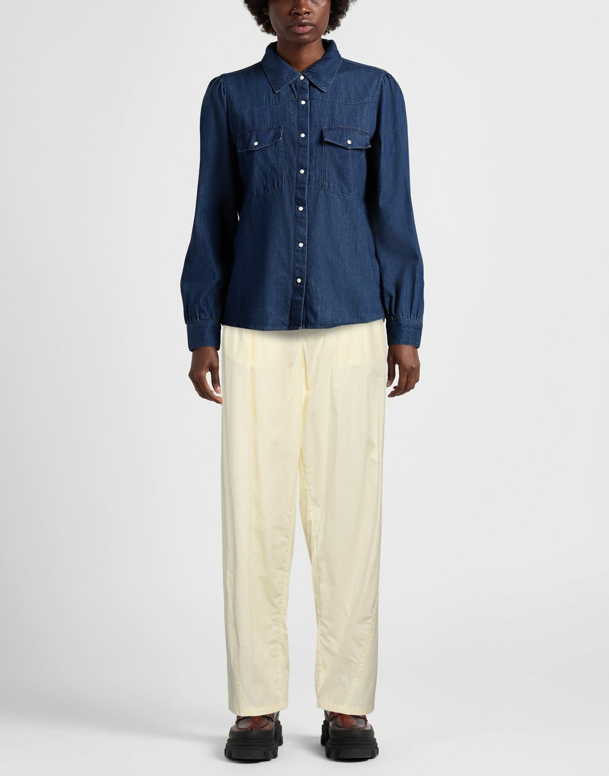 Darkpark Womens Pants Pastel in Yellow