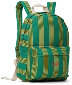 TINYCOTTONS Kids Green Fine Lines Backpack