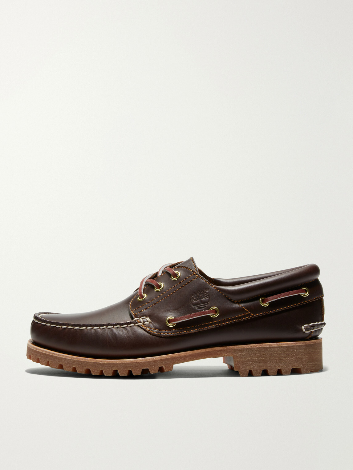 Timberland - Authentic 3-Eye Lug Leather Boat Shoes - Brown