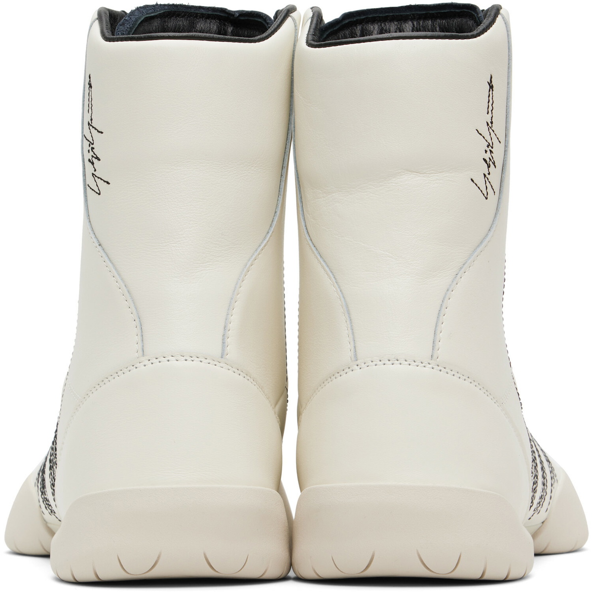 Y-3 White Regu Hi Sneakers