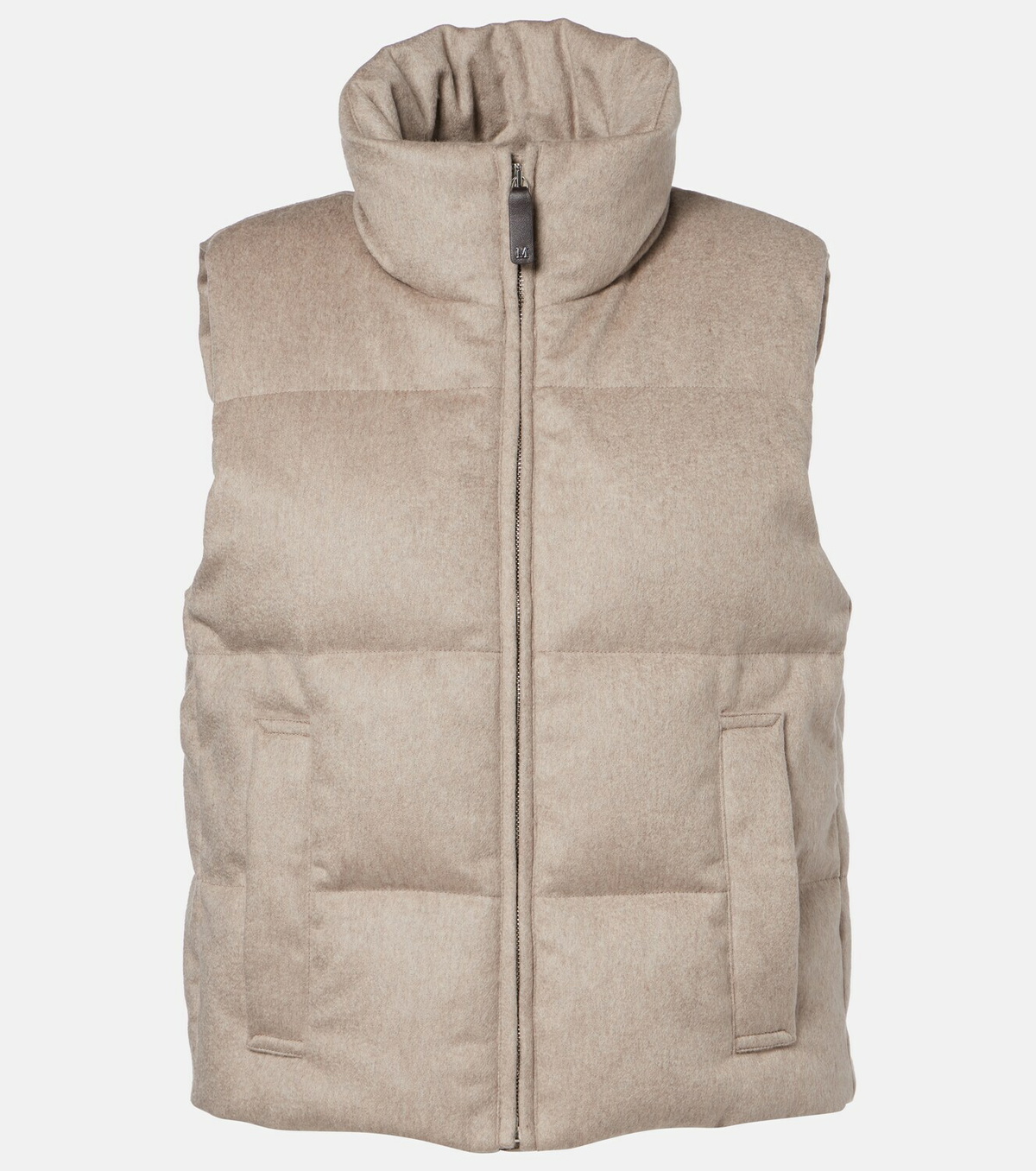 Max Mara Quilted cashmere down vest
