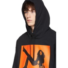 Calvin Klein Jeans Est. 1978 Black and Orange Icon Printed Hoodie