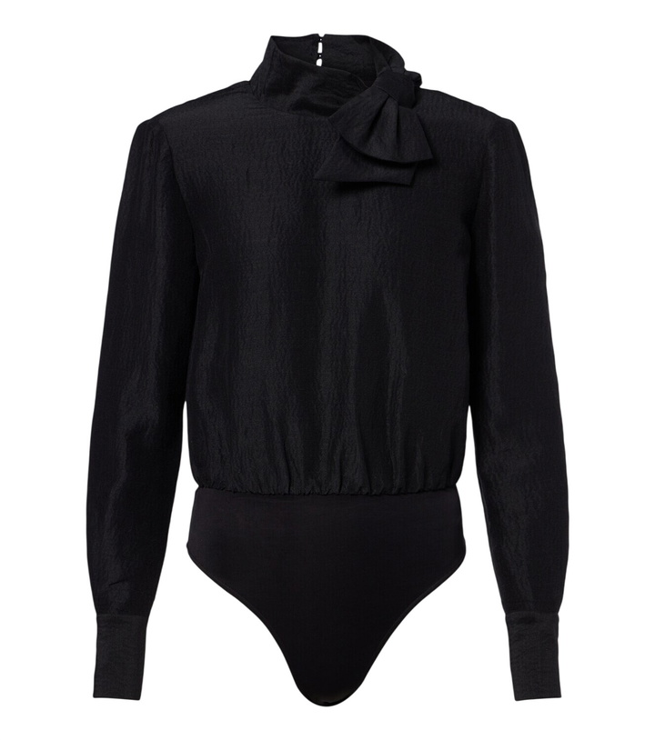 Photo: Roland Mouret Bow-detail jacquard ramie and silk bodysuit