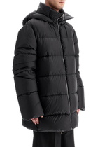 MONCLER X RICK OWENS unisex hooded cyclopic coat Black