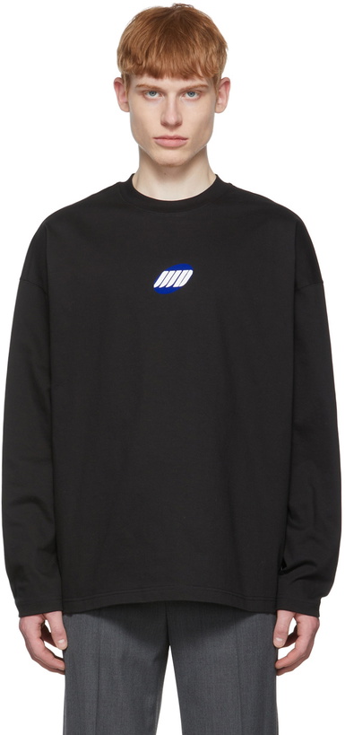 Photo: We11done Black Cotton Long Sleeve T-Shirt