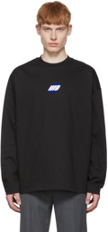 We11done Black Cotton Long Sleeve T-Shirt