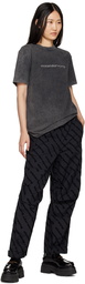 Alexander Wang Black Flocked Lounge Pants