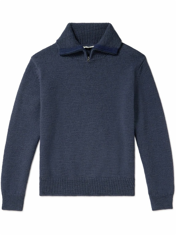 Photo: Amomento - Wool Half-Zip Sweater - Blue