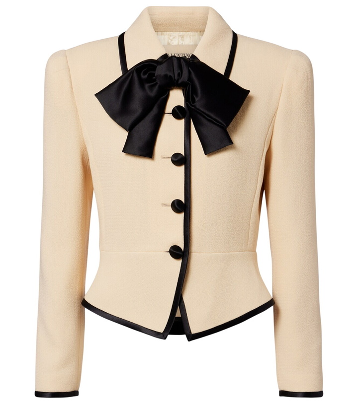 Photo: Valentino Bow-detail virgin wool crêpe jacket