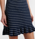 JW Anderson Striped cotton-blend minidress