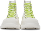 Alexander McQueen White & Green Tread Slick High Sneakers