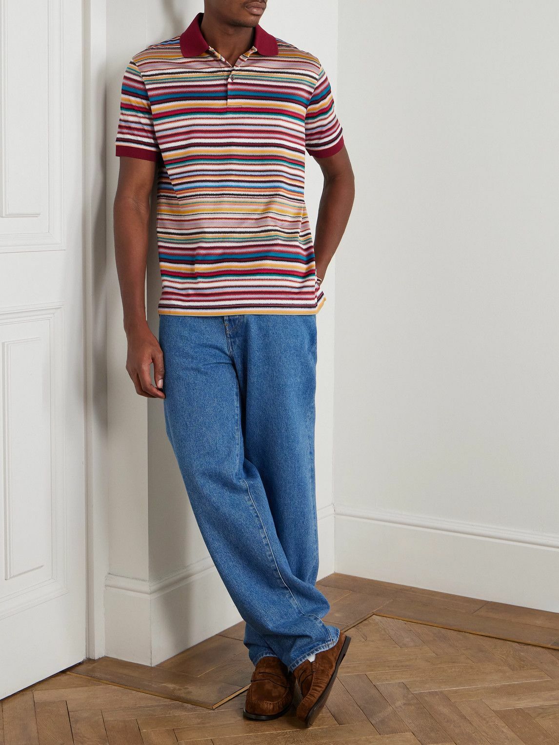 Paul Smith - Striped Cotton Polo Shirt - Red