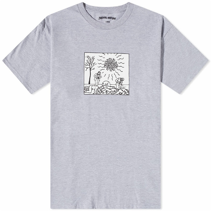 Photo: Fucking Awesome Men's US You Them T-Shirt in Heather Grey