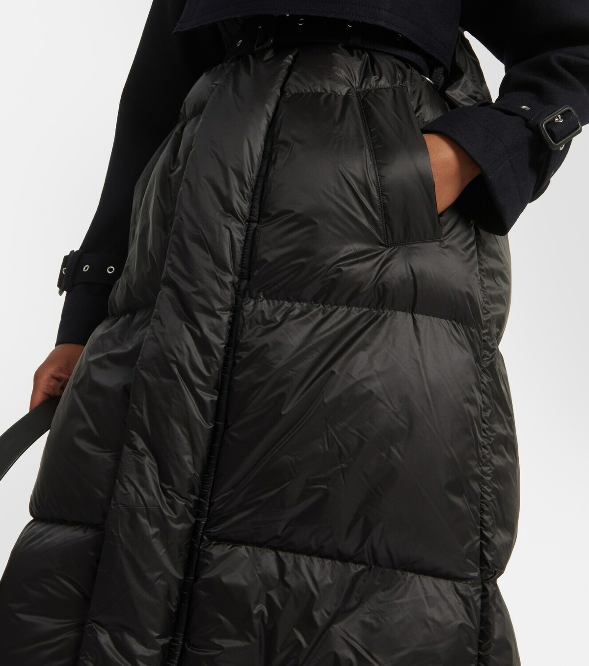 Sacai Wool-trimmed puffer coat Sacai Sacai Wool-trimmed puffer coat Sacai