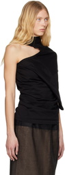 Christopher Esber Black Distort Cutaway T-shirt