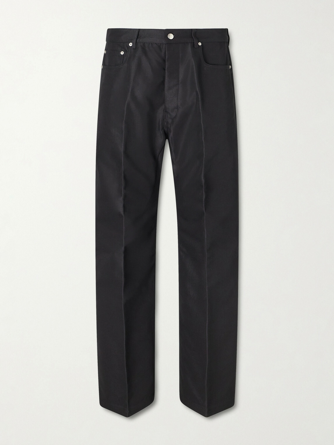 Rick Owens - Geth Straight-Leg Organic Cotton-Blend Canvas Trousers - Black