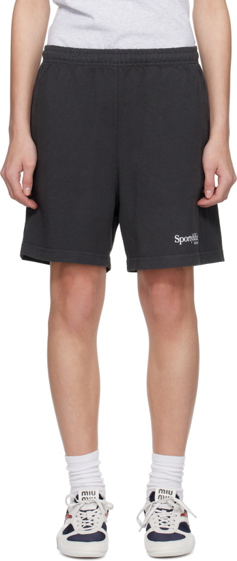 Photo: Sporty & Rich Black HWCNY Gym Shorts