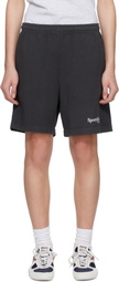 Sporty & Rich Black HWCNY Gym Shorts