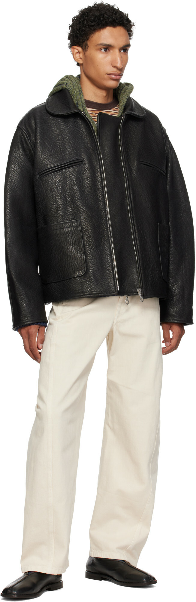 Cawley Black Flying Leather Jacket