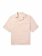Loro Piana - Federico Camp-Collar Linen Shirt - Orange