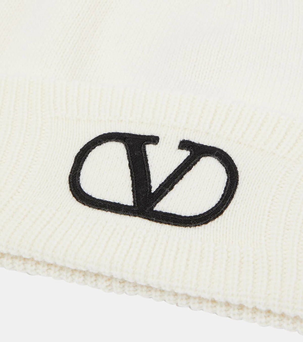 Valentino VLogo embroidered wool beanie