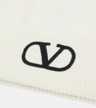 Valentino VLogo embroidered wool beanie