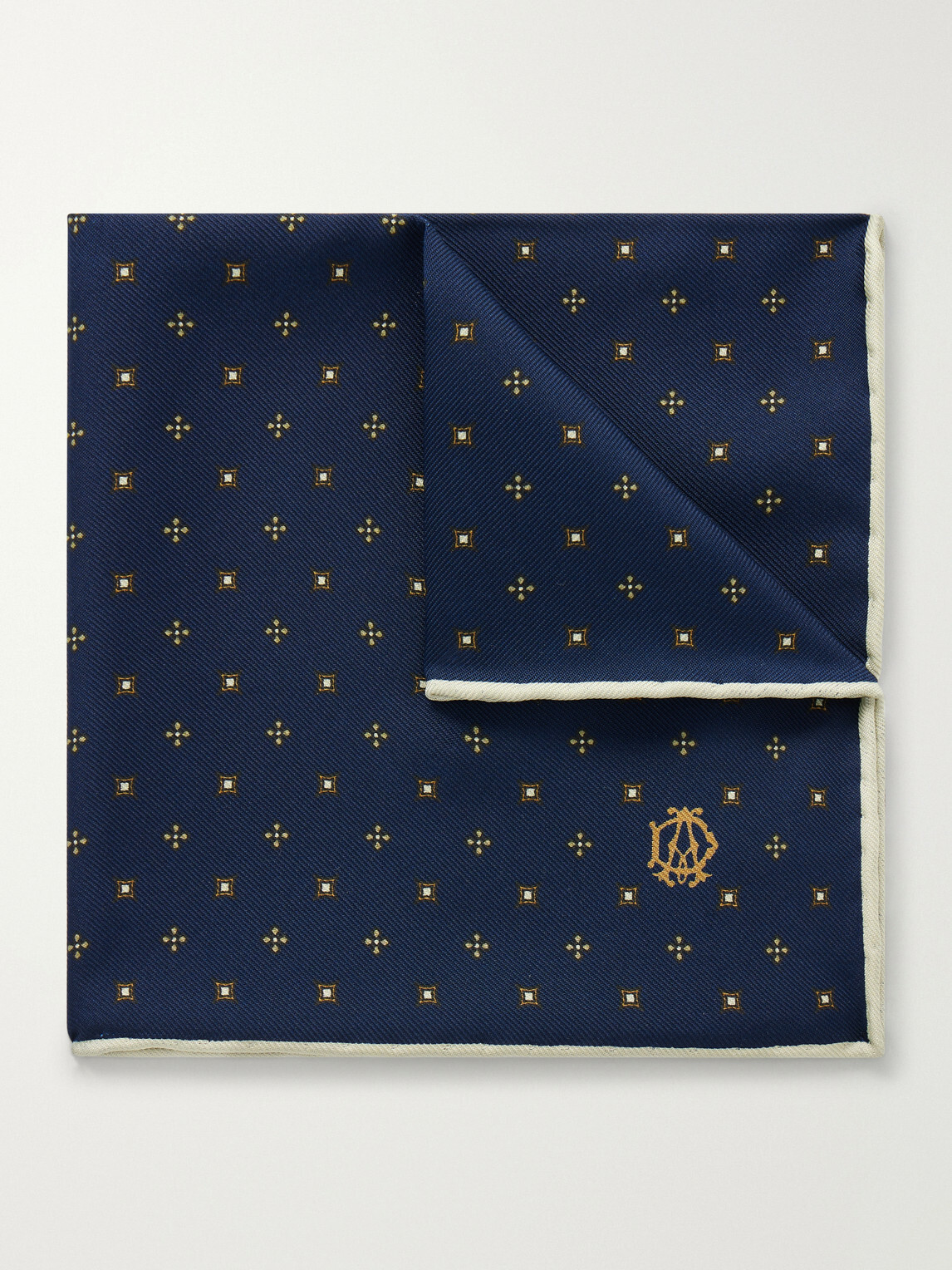 Dunhill - Floral-Jacquard Silk Pocket Square