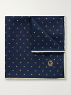 Dunhill - Floral-Jacquard Silk Pocket Square