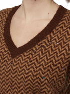 MC2 Saint Barth Woman Cropped Sweater With Argyle Pattern