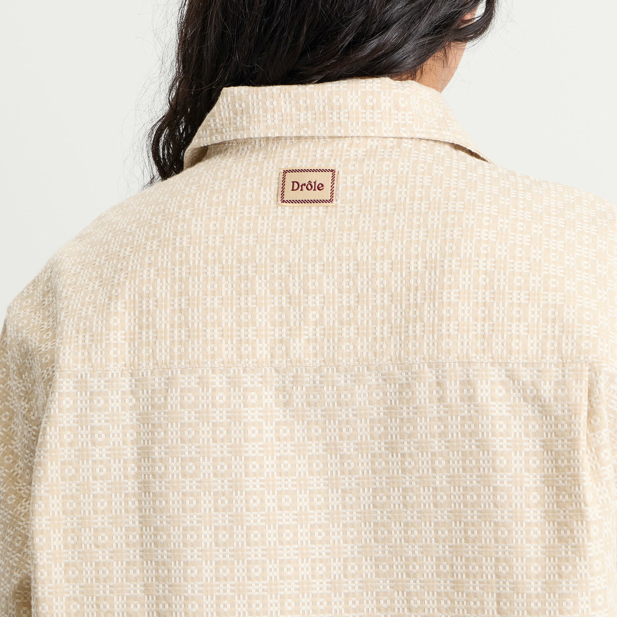 Drôle de Monsieur Men's Graphic Shirt in Dark Sand
