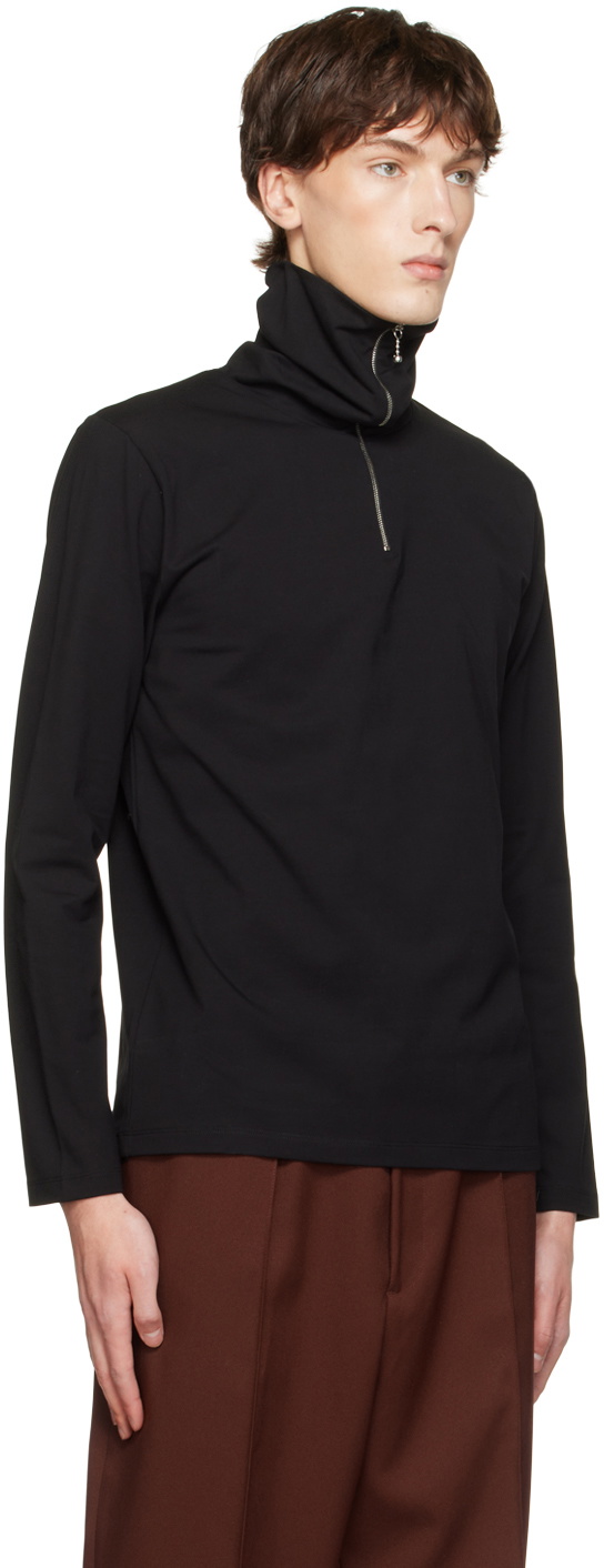 Jil Sander Black Zip Sweatshirt