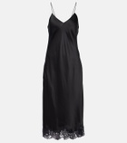 The Row Kolara lace-trimmed silk satin slip dress