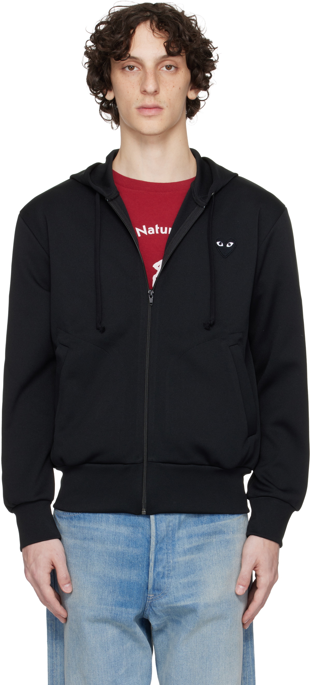 COMME des GARÇONS PLAY Black Big Heart Zip Hoodie