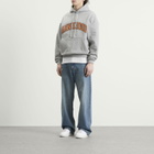 ANNIE HOOD Men's College Arch Hoodie in Marl Grey