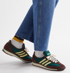 adidas Consortium - Wales Bonner SL72 Shell, Leather and Suede Sneakers - Green