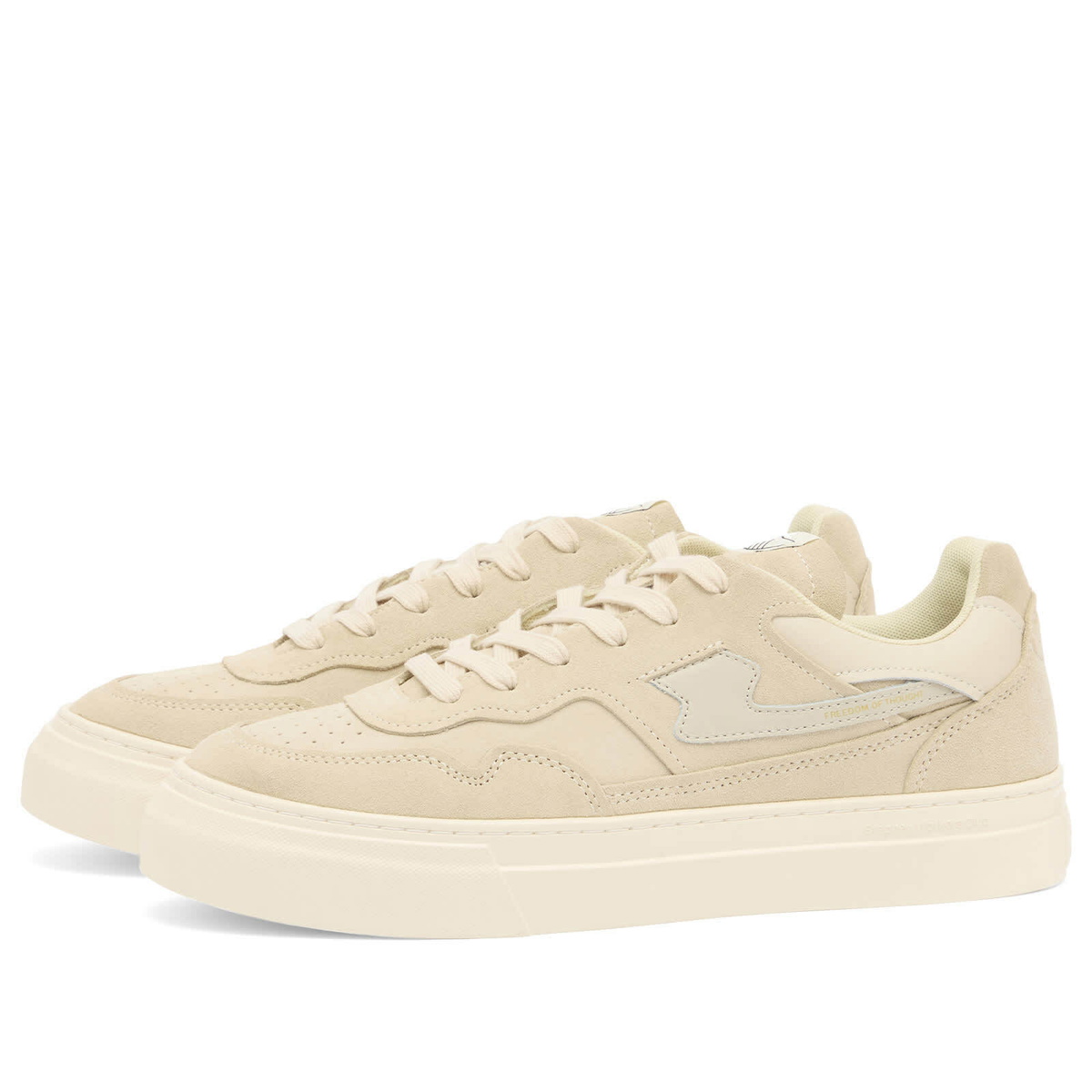 Stepney Workers Club Men's Pearl II S-Strike Suede Sneaker in Oat Putty