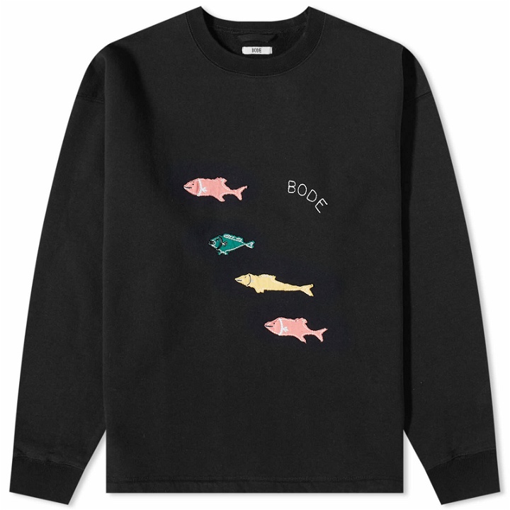 Photo: Bode Men's Fish Sweatshirt in Black