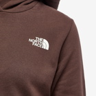 The North Face Women's Nuptse Face Hoodie in Coal Brown