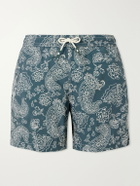 Hartford - Straight-Leg Mid-Length Printed Swim Shorts - Green