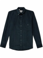 Richard James - Button-Down Collar Cotton-Corduroy Shirt - Blue