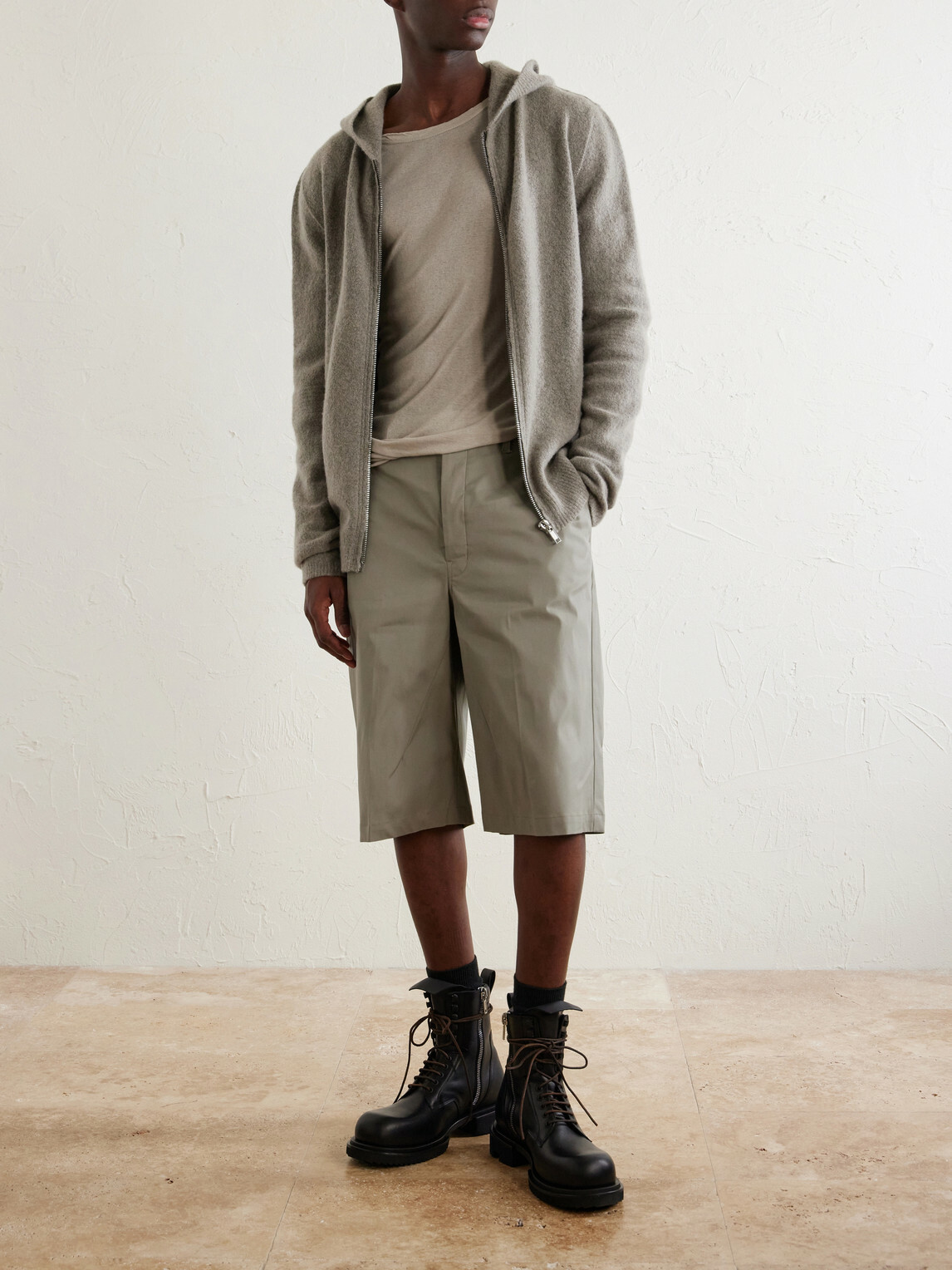 Rick Owens - Straight-Leg Cotton-Blend Canvas Shorts - Gray